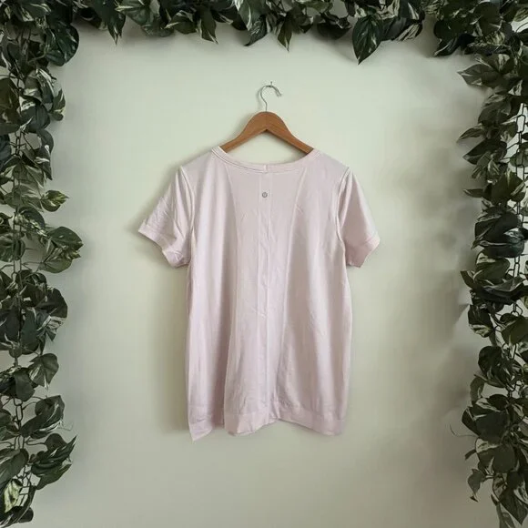 Lululemon Athletic Swiftly Tech Relaxed Short Sleeve Shirt Pink Women’s Size 10 - Picture 2 of 8